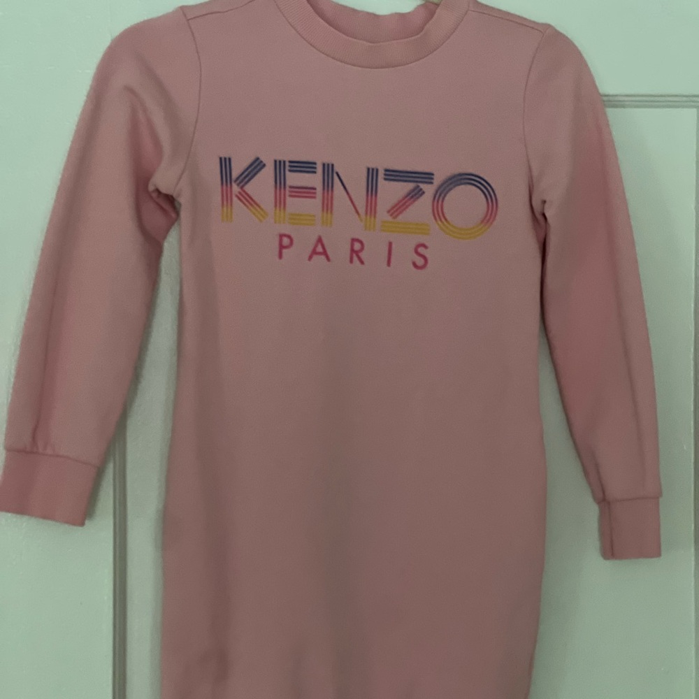 Pre loved Kids Kenzo pink sweater dress